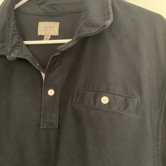 Mens JACHS NEW YORK Black Collared Short sleeve POLO T-Shirt - Picture 4 of 8